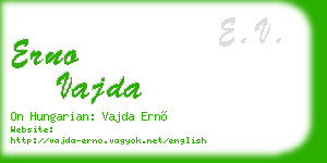 erno vajda business card