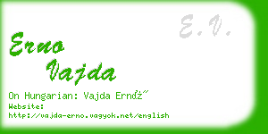 erno vajda business card